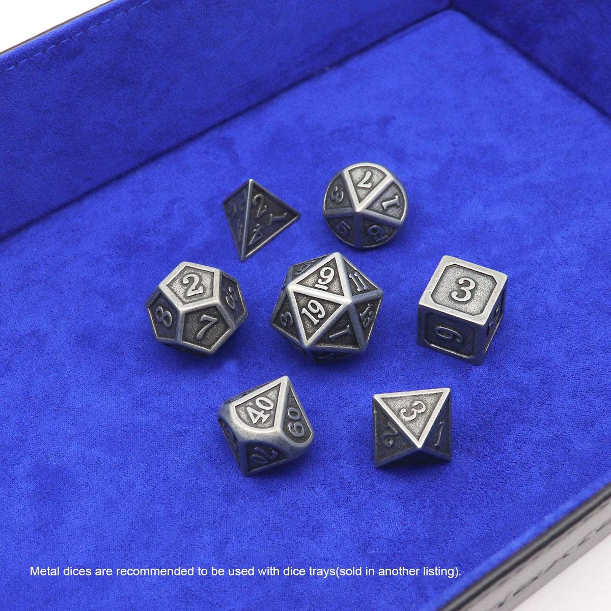 Haxtec antique iron DND dice burnished finish evokes classic smithcraft.