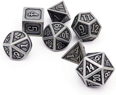 Haxtec antique iron DND dice classic look ready for adventures.