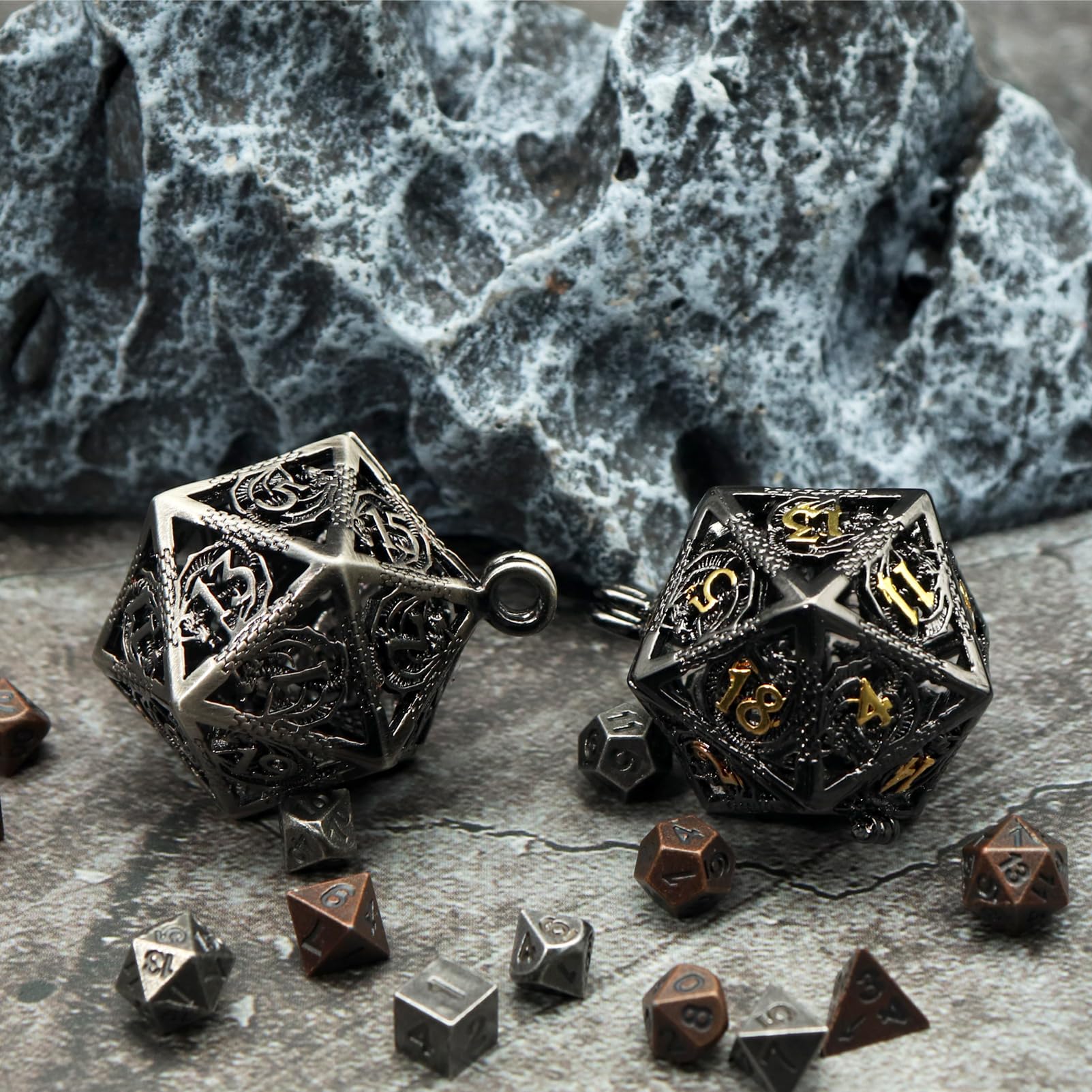 Haxtec blacksmith-style dice design for fantasy role playing fans