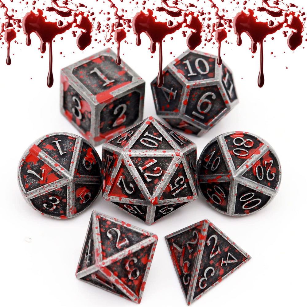 Haxtec bloodstained D6 dice with balanced weight for satisfying taps