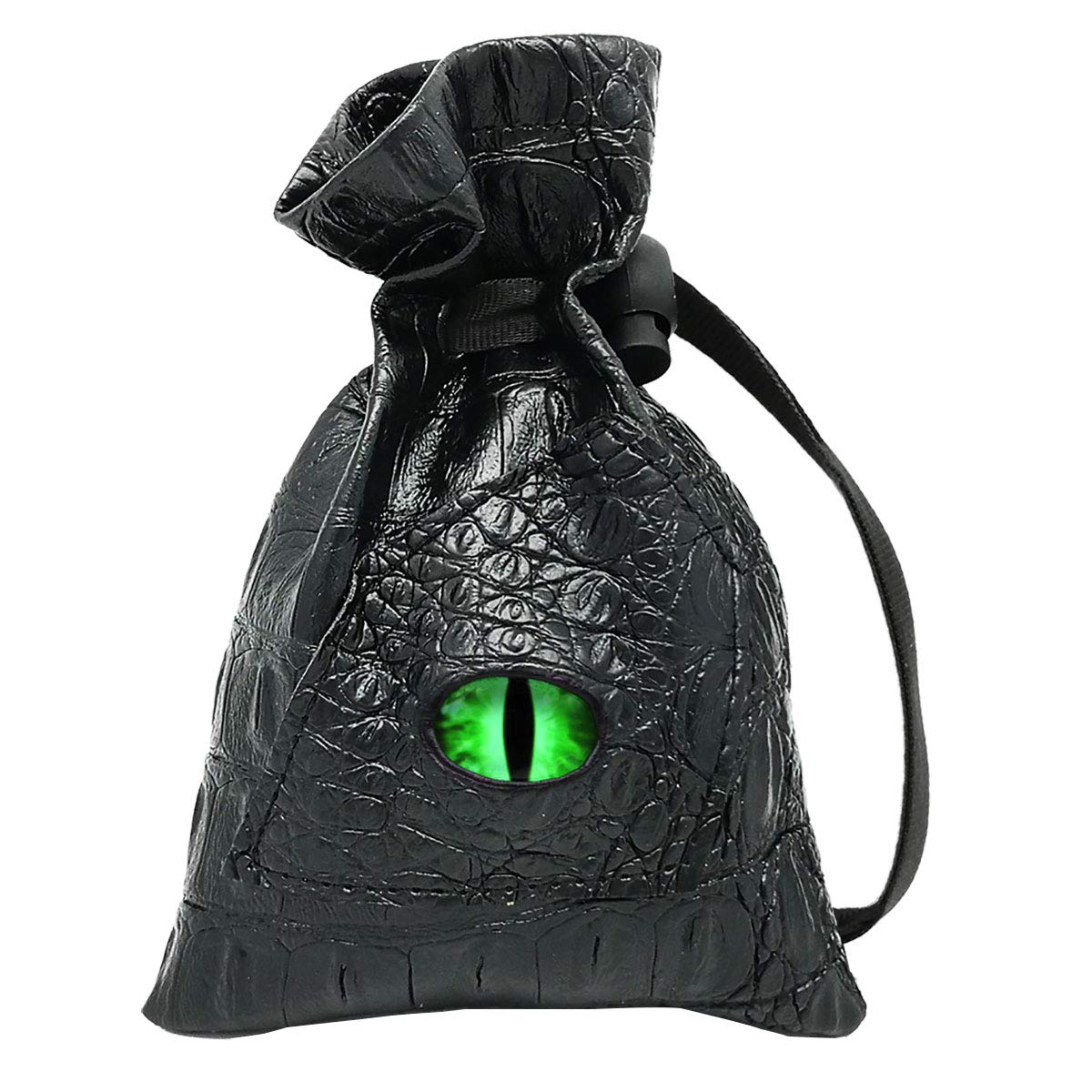 Haxtec Dragon Eye dice bag closeup with vivid dragon eye design for stylish D&D gear