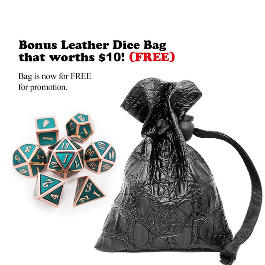Haxtec DND D20 copper-teal die showing clear numerals
