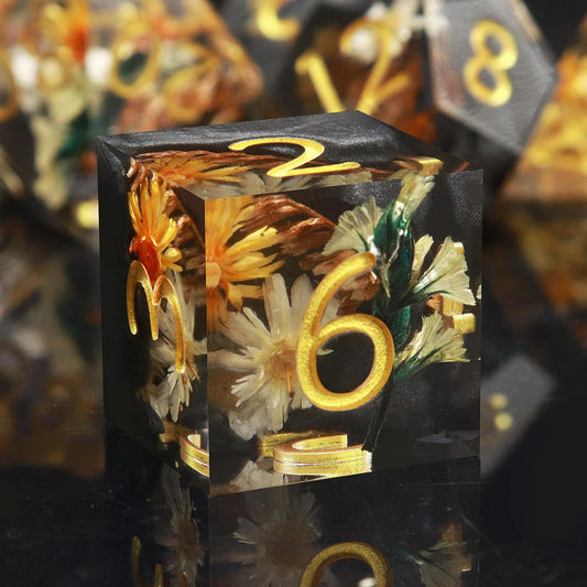 Haxtec sharp-edge resin D20 dice for clear, fast readings during play.