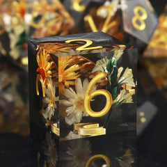 Haxtec sharp-edge resin D20 dice for clear, fast readings during play.