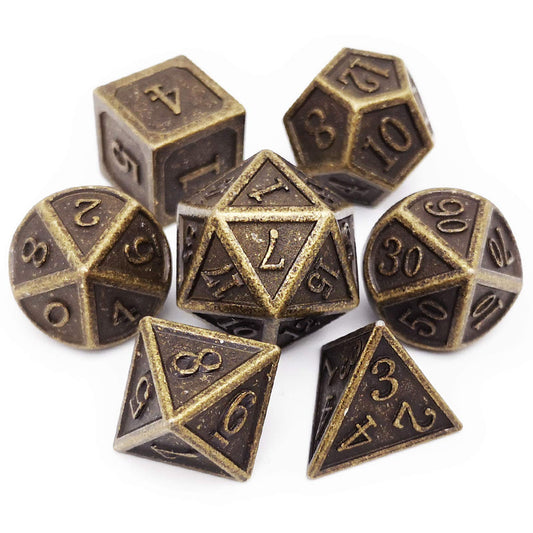 Haxtec DND metal dice set with D20 and D12 for precise rolls