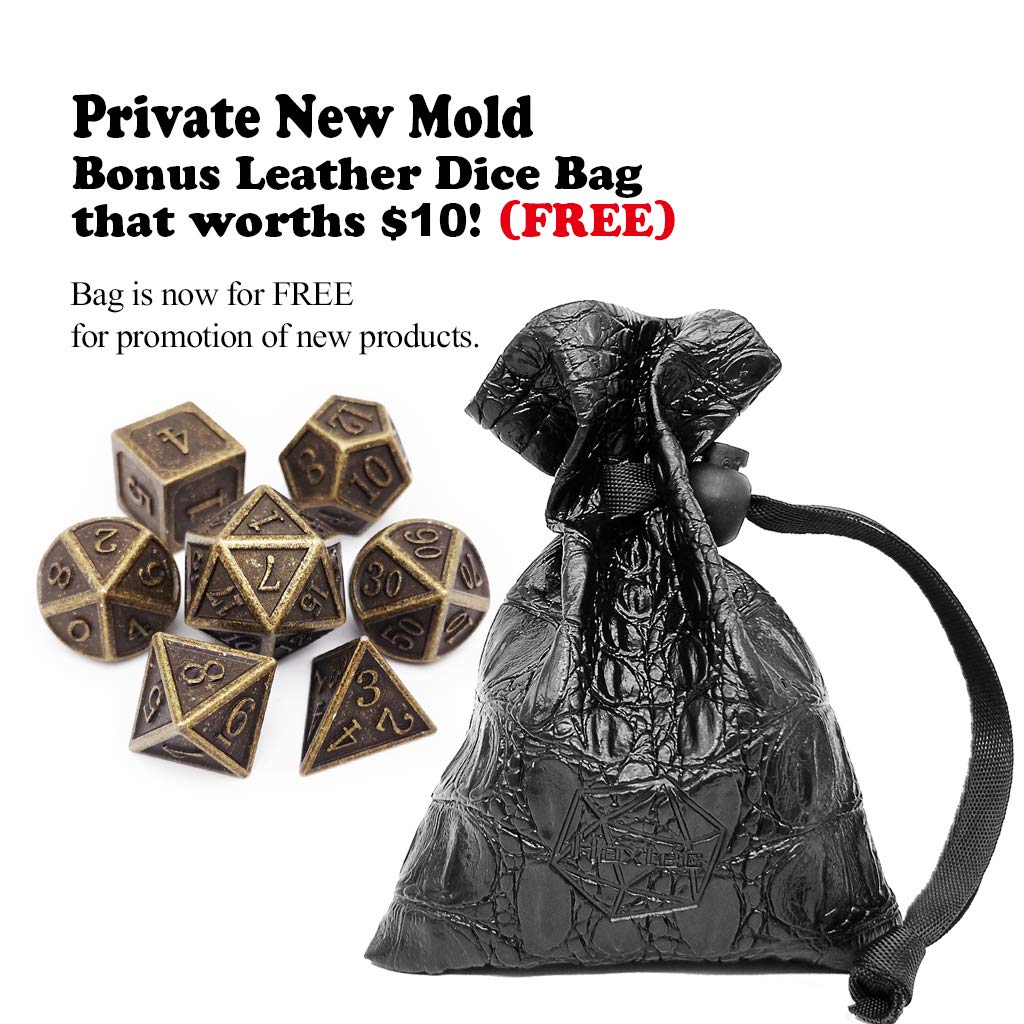 Haxtec DND metal dice set with two D10s for versatile scoring