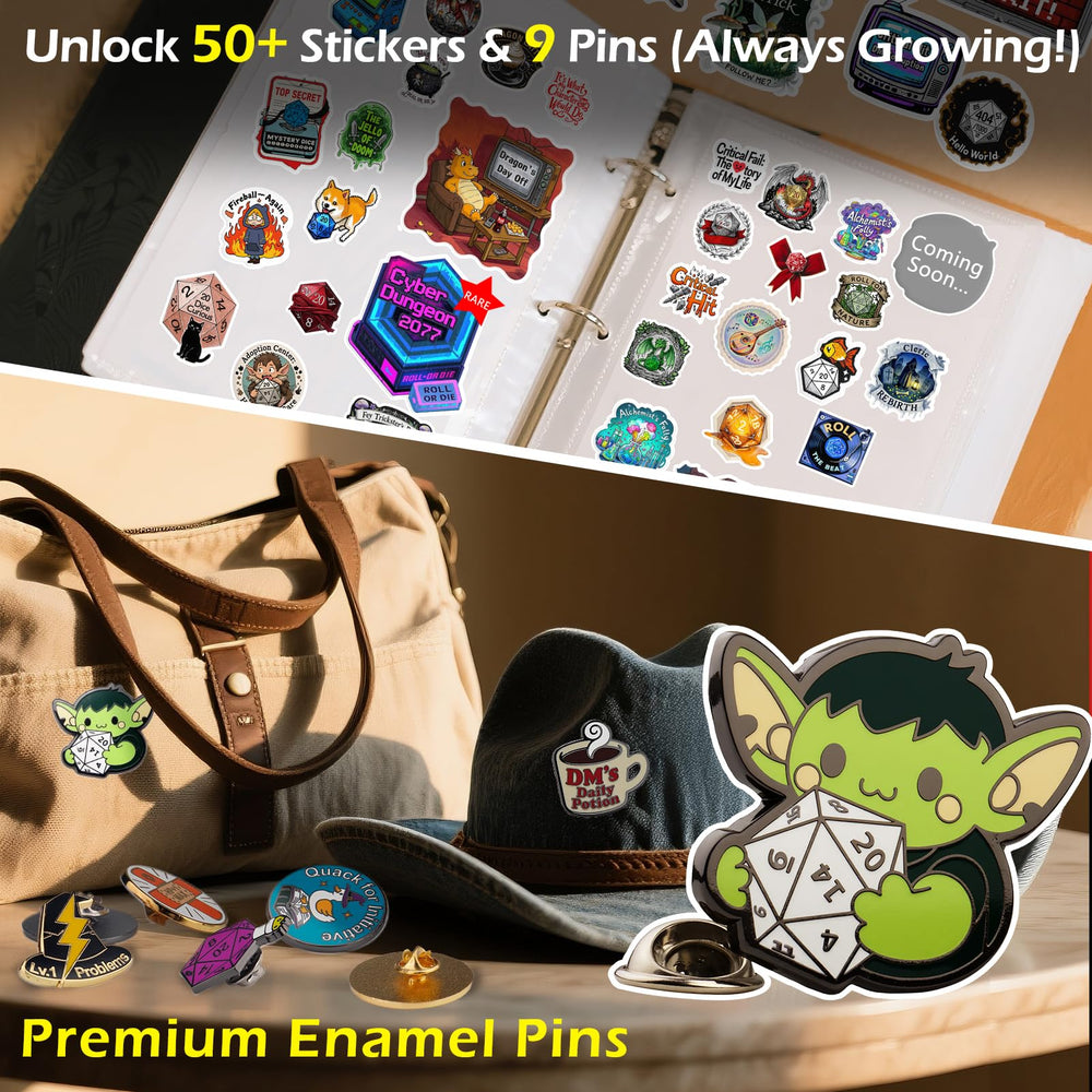 Haxtec DND pin — collectible accessory for group pride and campaign spirit
