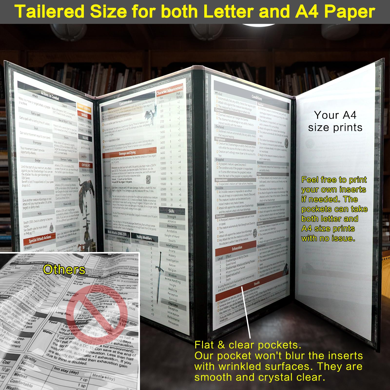 Haxtec DND Screen crafted from recyclable paper with UV coating for durable, eco-friendly use.