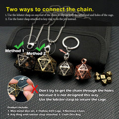 Haxtec portable seven-piece DND dice kit for travel games