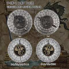 Haxtec spinner dice 7-in-1 side view highlights durable metal construction