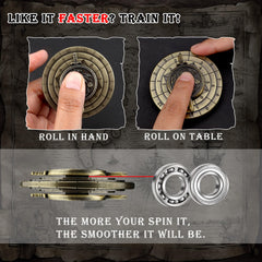 Haxtec spinner-dice-spin-action-closeup demonstrates smooth rotation.