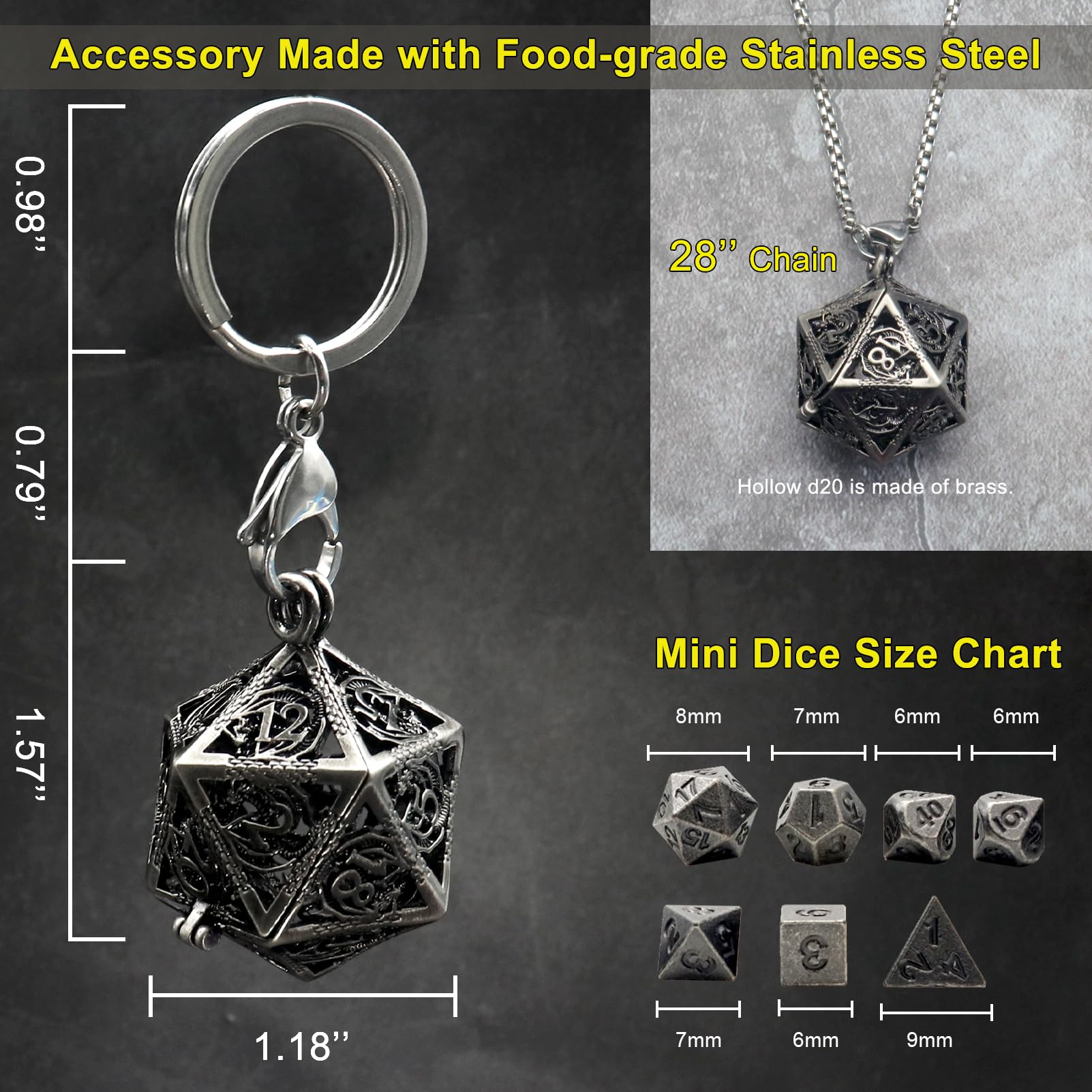 Haxtec stainless steel chain for sturdy wearable carry