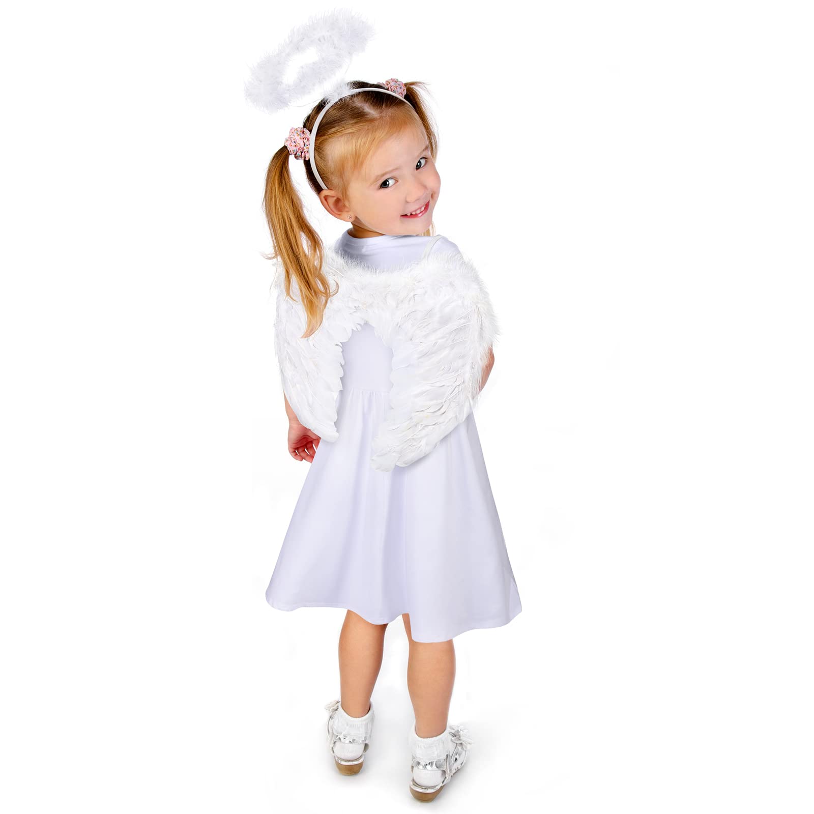 Haysandy Halloween angel costume setup for festive events.