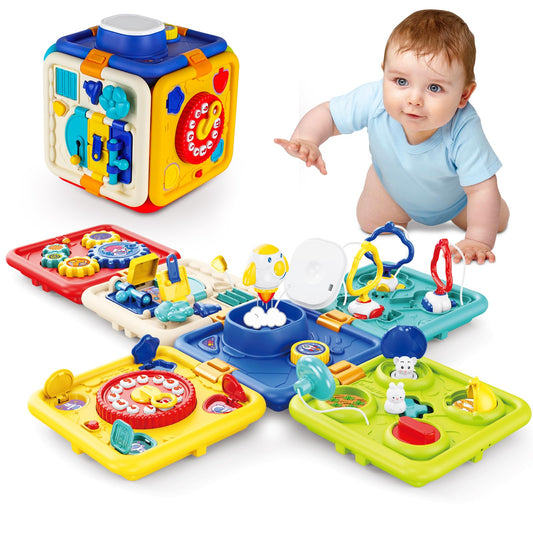 HayXUN Busy Board color-sorting panel boosts fine motor skills through color exploration.