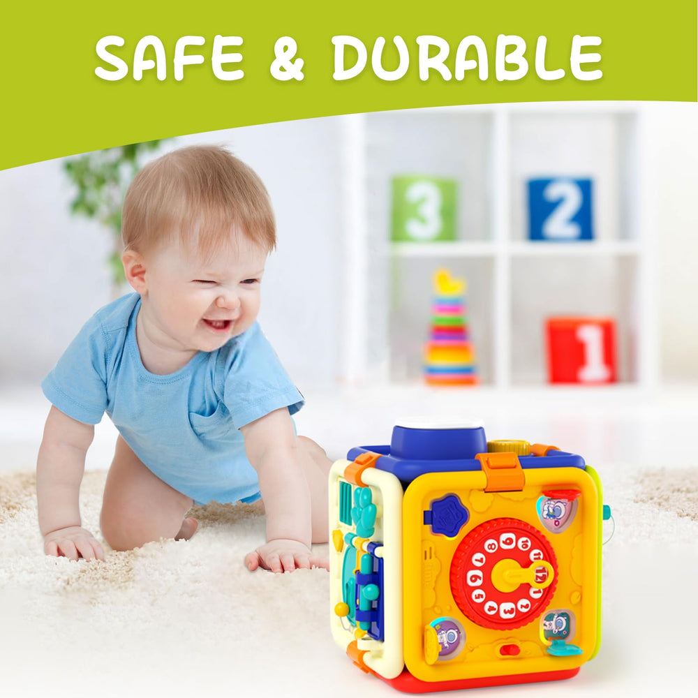 HayXUN Busy Board magnetic latch panel encourages problem-solving and concentration.