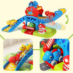 HAYXUN Dino Slide Set colorful push cars designed for easy grasp and active play