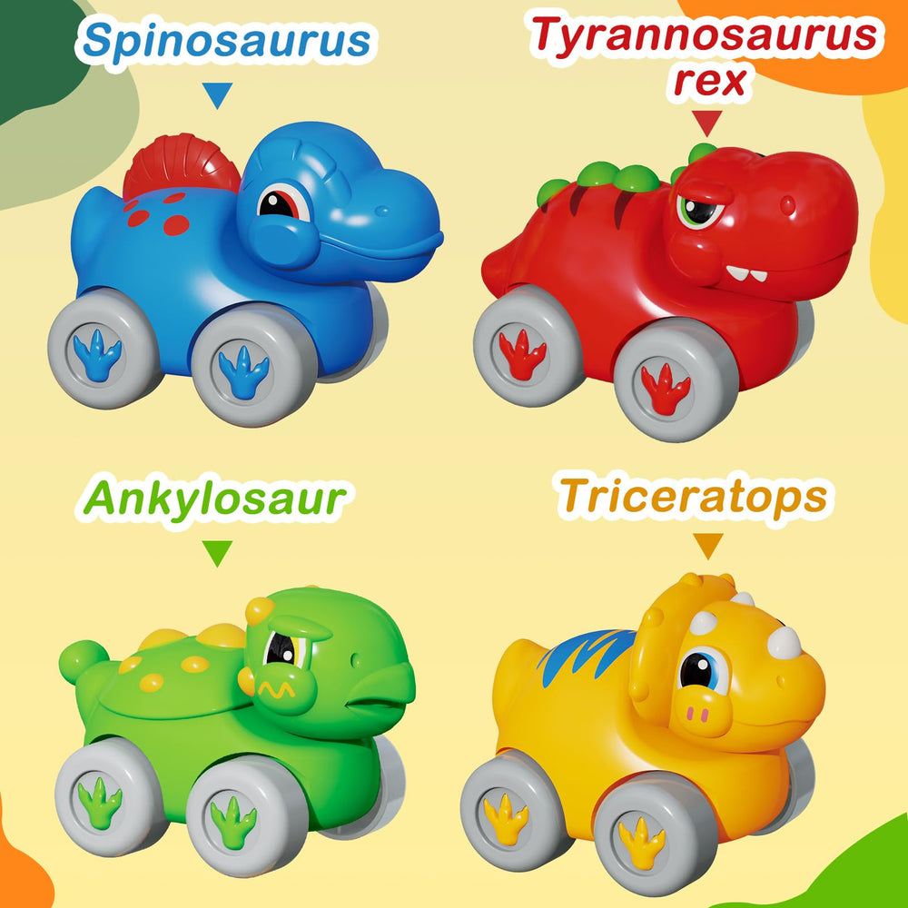HAYXUN Dino Slide Set number cars supporting color and number recognition during play