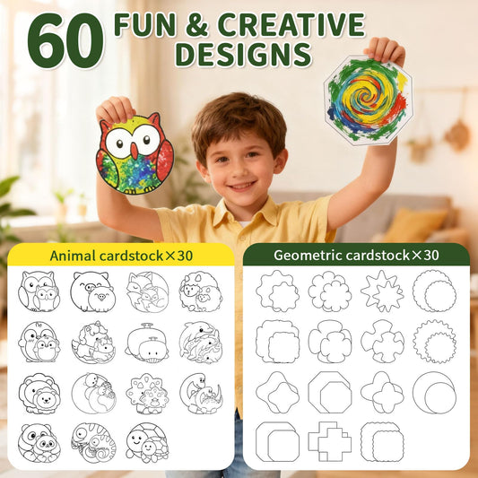 HAYXUN Dinosaur Spin Art Machine USB-powered steady spinning