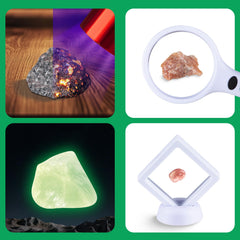 HAYXUN Display Stand for showcasing collected gemstones.