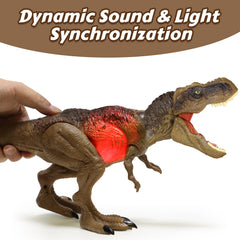 hayxun Jurassic Rex attack button feature powers rampage play and energy buildup