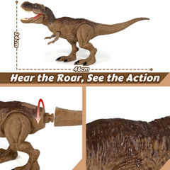 hayxun Jurassic Rex tail-lunge demonstrates dramatic attack motion for heroic battles