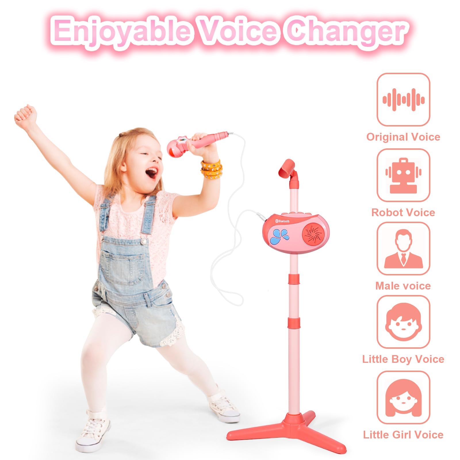 HAYXUN karaoke machine singing recorder lets kids save their songs