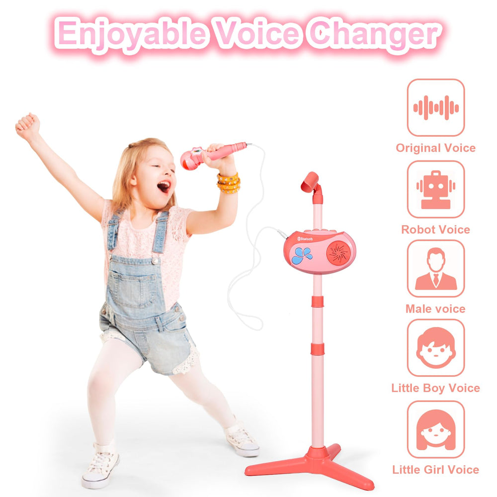 HAYXUN karaoke machine singing recorder lets kids save their songs