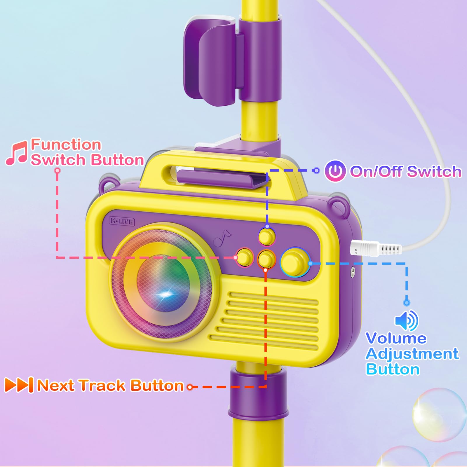 HayXUN microphone with voice changer for creative kid performances