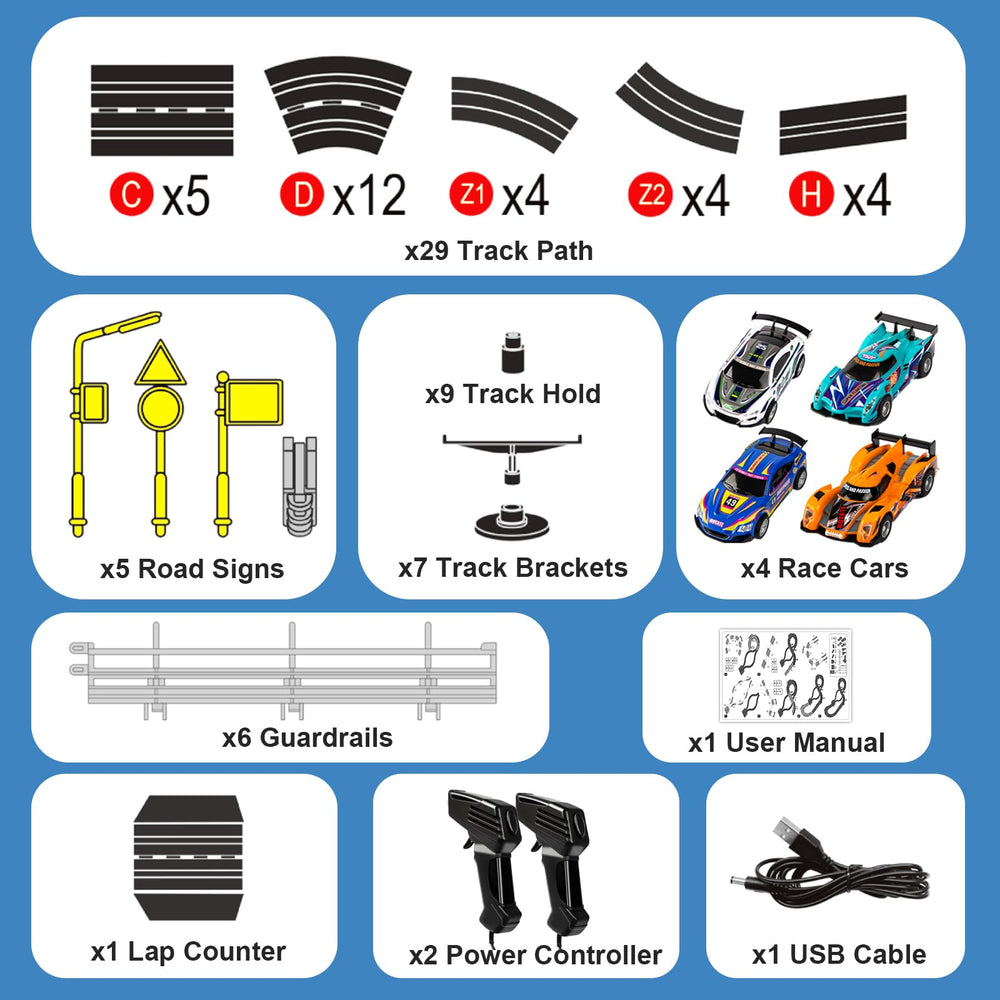 HAYXUN magnetic cars grip the track for smooth on-track performance
