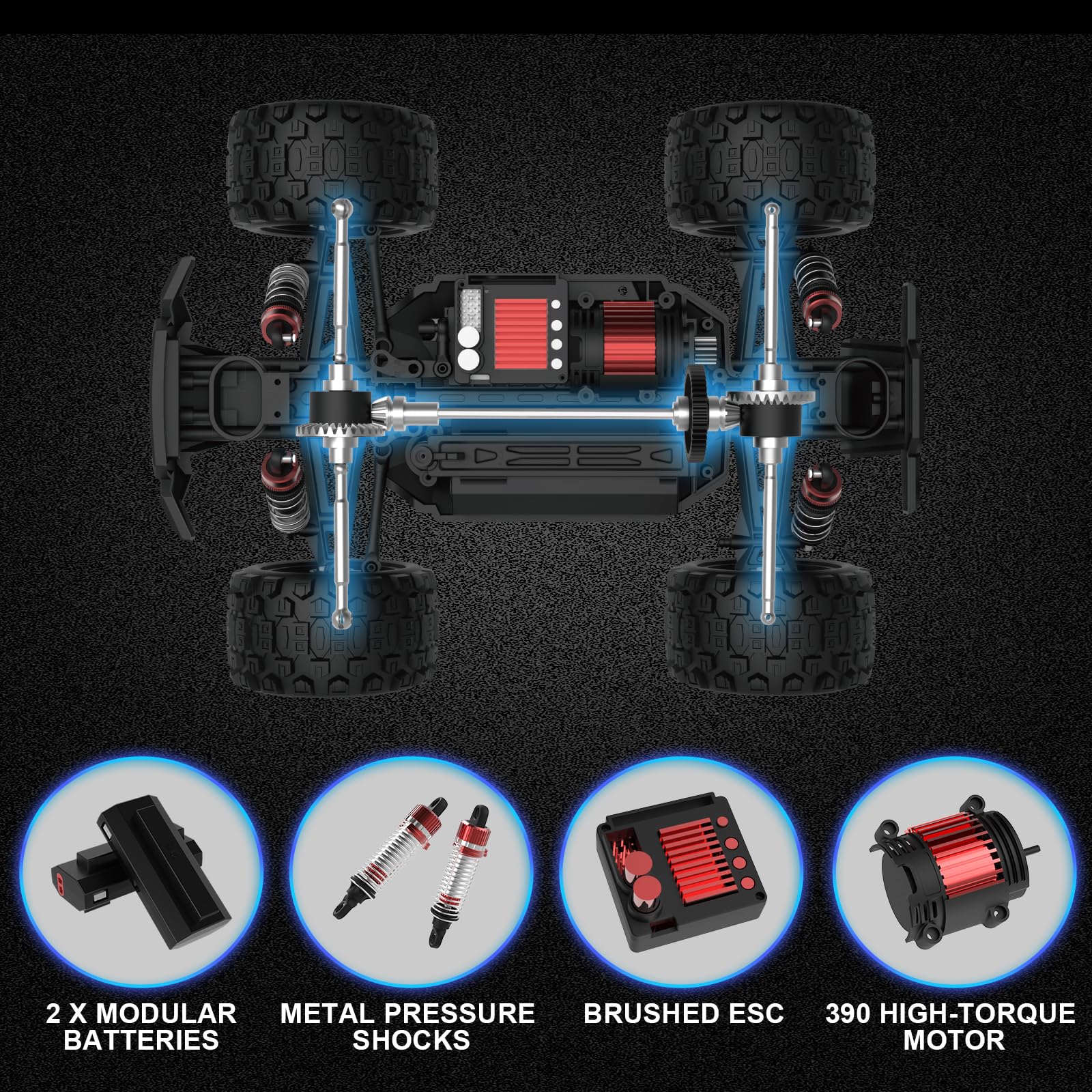 Hayxun LED lights on roof and undercar highlight nighttime racing visuals.