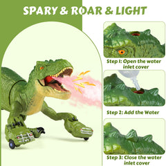 Hayxun RC Tyrannosaurus Rex with LED lights and roar for dramatic play.