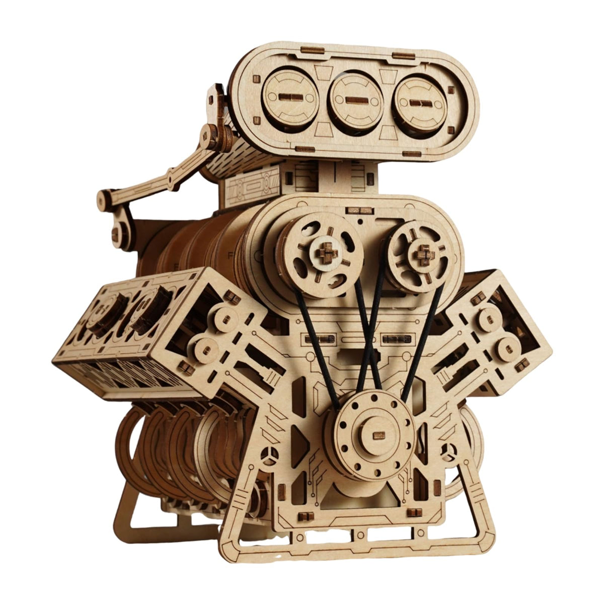 HayXUN V8 engine front view for display and discussion