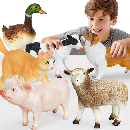 Hazibao soft jumbo farm dog for imaginative play and storytelling