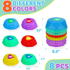 Hazms stepping stones with colorful leaf patterns for engaging color play