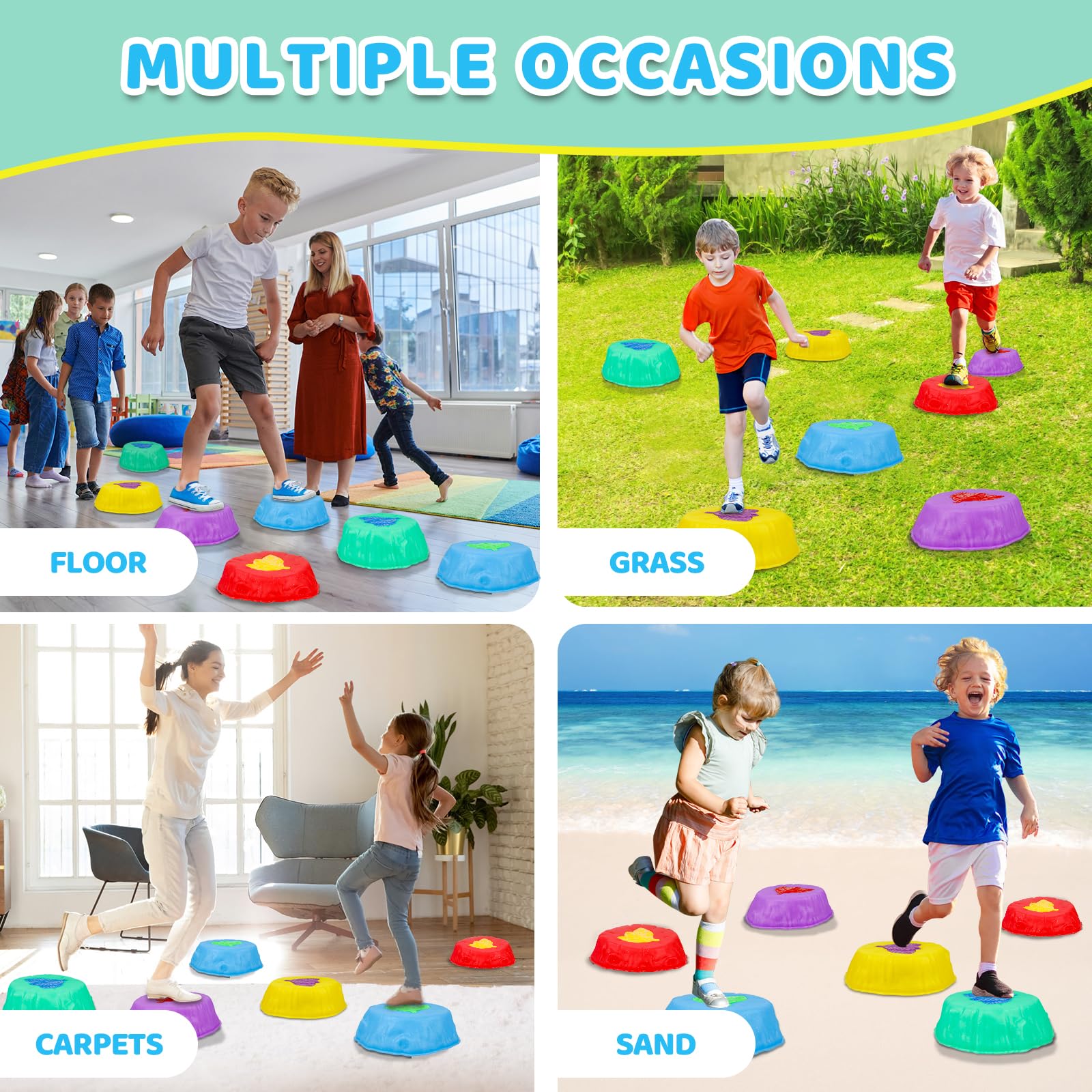 Hazms stepping stones promote kids balance and active learning through play