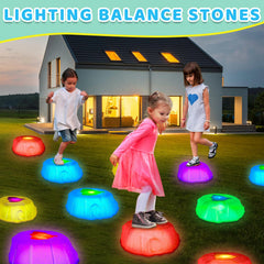 Hazms stepping stones enable outdoor night play with LED illumination