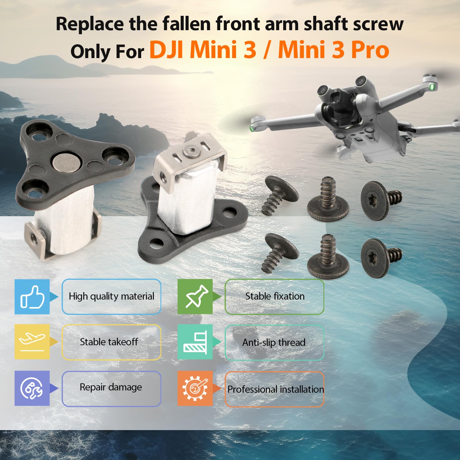 HBIHGHHONG DJI Mini 3 front arm screws secure fit for reliable hinge