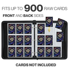 HBK Lorcana Binder waterproof zipper closure securing cards during transport.