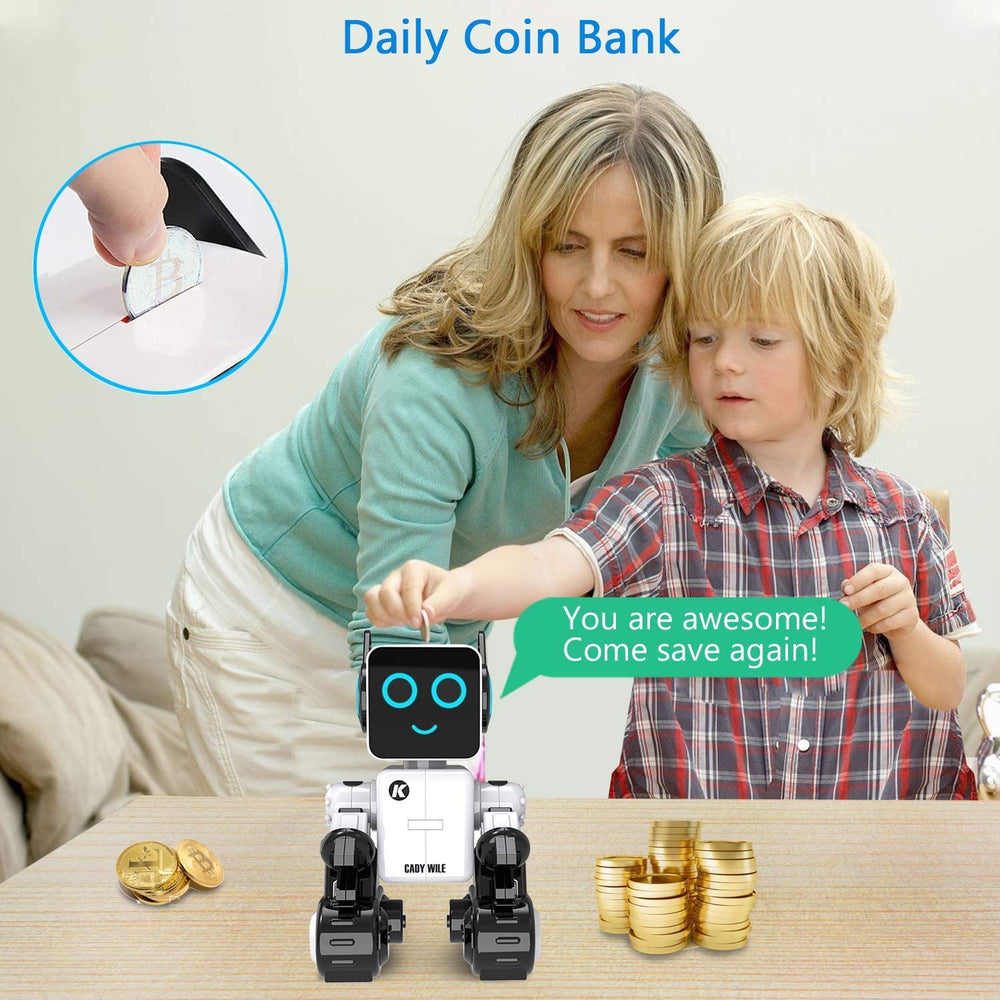 HBUDS USB charging keeps the robot ready for extended play sessions