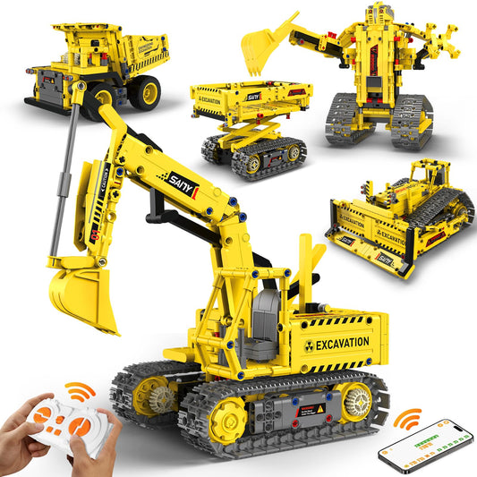 HBUDS robot building kit 555 pcs packaging shows organized components for hands-on learning.