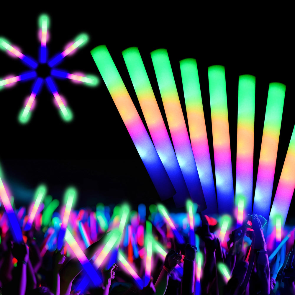 HBYLXTJ SVYIQ foam glow sticks bulk with 3 modes for vivid party illumination.