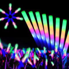HBYLXTJ SVYIQ foam glow sticks bulk with 3 modes for vivid party illumination.