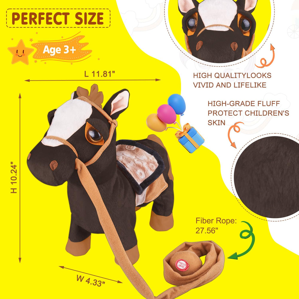 HCdoujoy battery-operated pony toy easy to use during parties and gifts