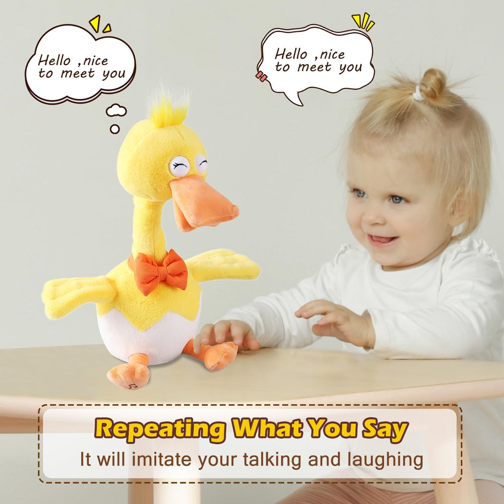 HCdoujoy duck with LED lights and dancing motion for captivating play