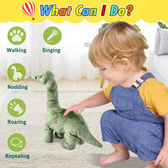 HCdoujoy Green Dinosaur roaring for lively storytelling.