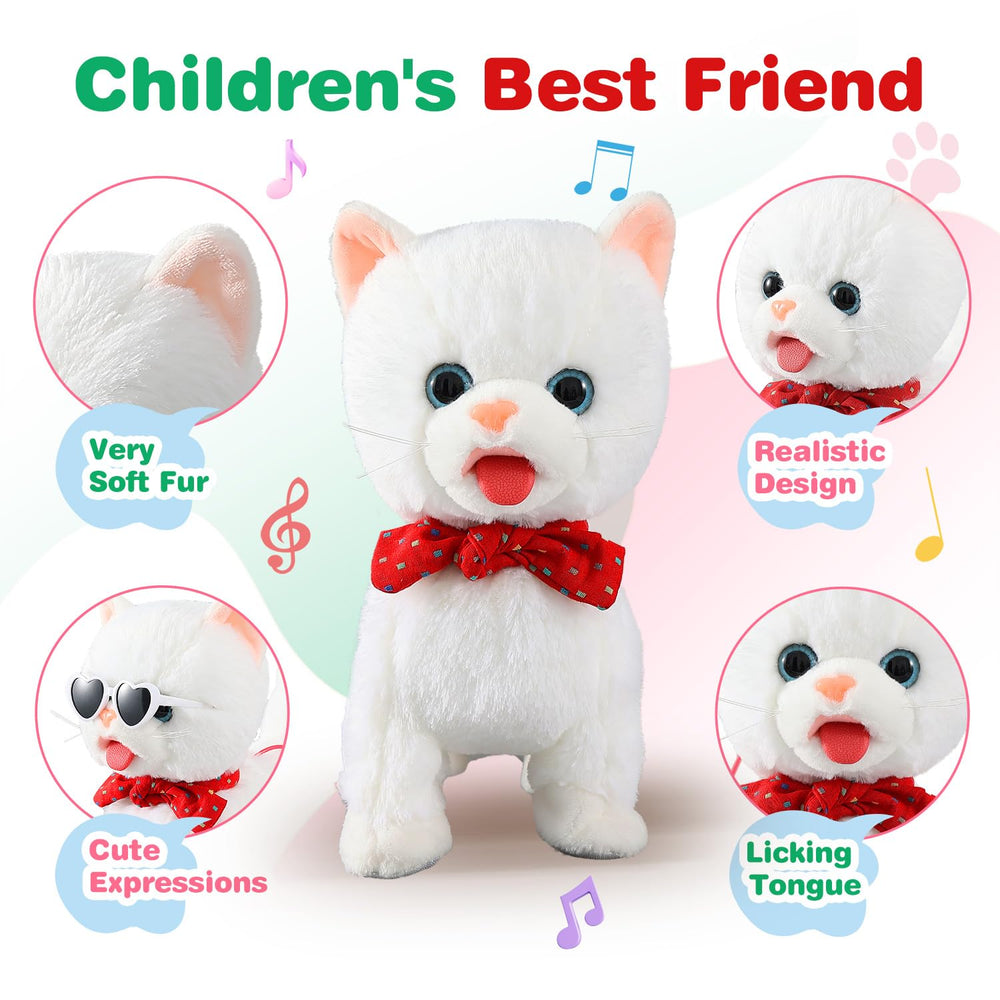 HCdoujoy lifelike plush cat adds cozy companionship during playtime