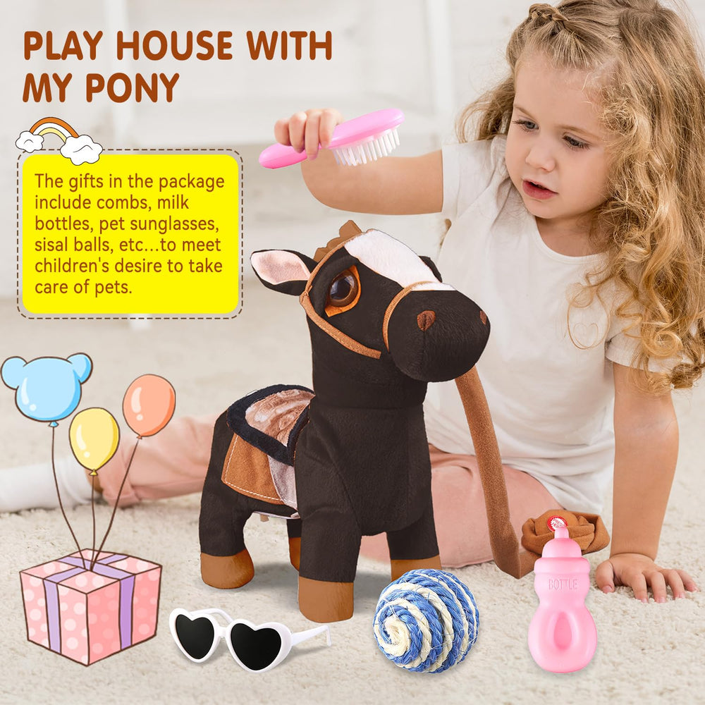 HCdoujoy soft plush horse providing a safe, cuddly companion for kids