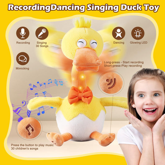 HCdoujoy talking duck with recording feature for personalized messages