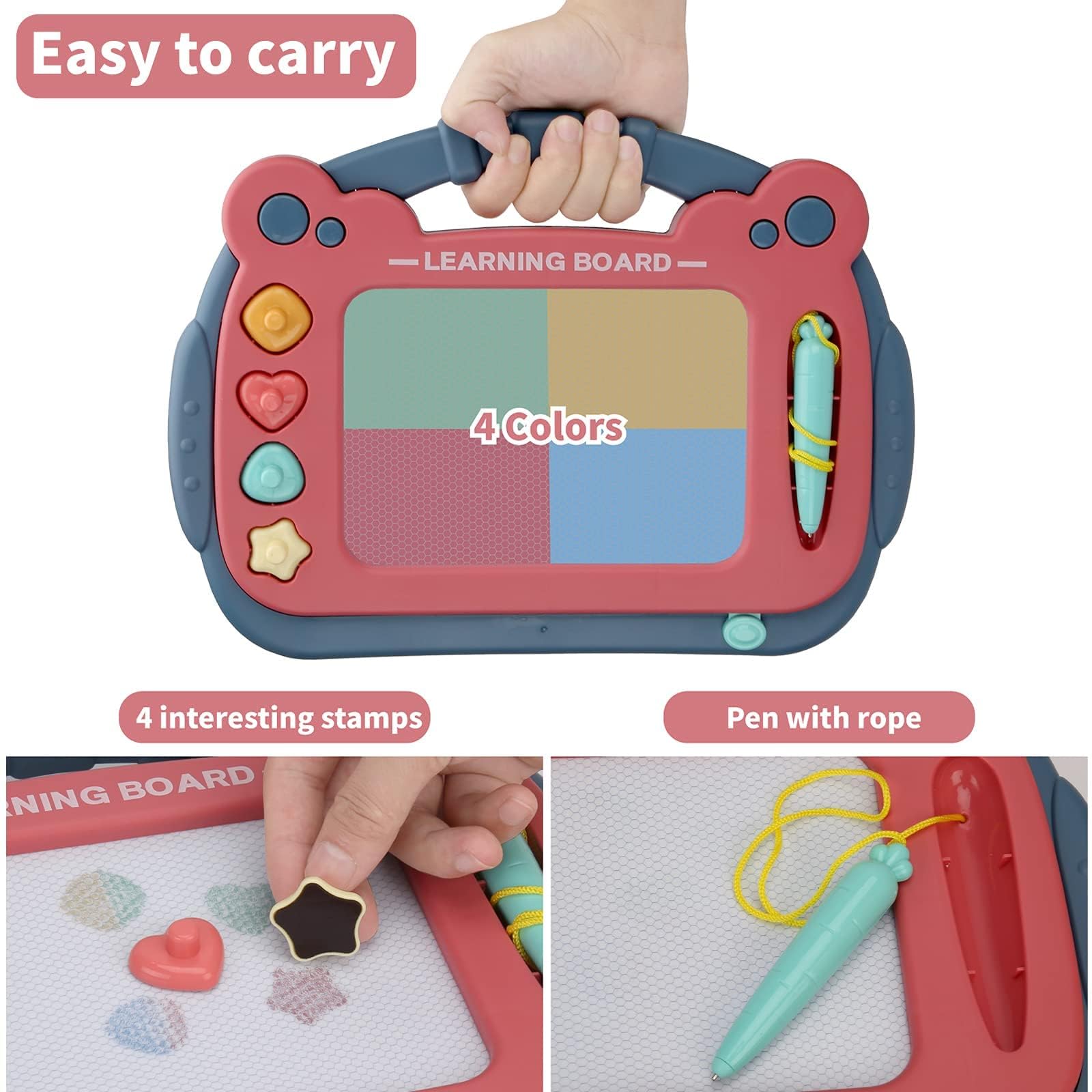HCFJEH magnetic drawing board blue detachable legs for flexible setup