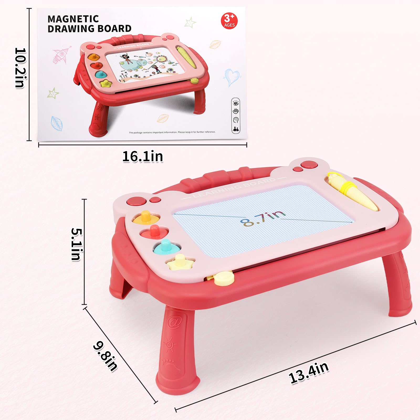 HCFJEH magnetic drawing board durable, safe construction for long-lasting use